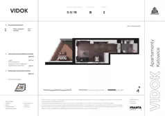 1 pokój, mieszkanie 89,88 m², piętro 2, oferta nr B.M.19, VIDOK Apartamenty, Katowice, Śródmieście, ul. Kozielska