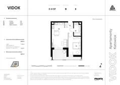 2 pokoje, mieszkanie 62,10 m², piętro 6, oferta nr B.M.57, VIDOK Apartamenty, Katowice, Śródmieście, ul. Kozielska
