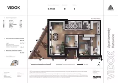 4 pokoje, mieszkanie 90,44 m², piętro 6, oferta nr B.M.58, VIDOK Apartamenty, Katowice, Śródmieście, ul. Kozielska
