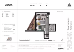 3 pokoje, mieszkanie 56,67 m², piętro 8, oferta nr B.M.69, VIDOK Apartamenty, Katowice, Śródmieście, ul. Kozielska