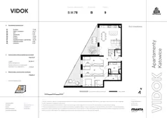 4 pokoje, mieszkanie 115,97 m², piętro 9, oferta nr B.M.78, VIDOK Apartamenty, Katowice, Śródmieście, ul. Kozielska