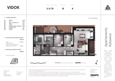 4 pokoje, mieszkanie 109,38 m², piętro 9, oferta nr B.M.79, VIDOK Apartamenty, Katowice, Śródmieście, ul. Kozielska
