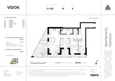 4 pokoje, mieszkanie 98,60 m², piętro 9, oferta nr B.M.82, VIDOK Apartamenty, Katowice, Śródmieście, ul. Kozielska