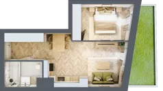 2 pokoje, apartament 37,76 m², parter, oferta nr A2, Drago, Kraków, Bronowice, Górka Narodowa, ul. Stefana Banacha