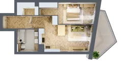 2 pokoje, mieszkanie 50,21 m², piętro 1, oferta nr A15, Drago, Kraków, Bronowice, Górka Narodowa, ul. Stefana Banacha