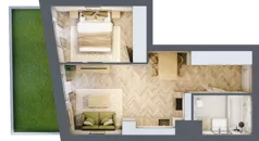 2 pokoje, mieszkanie 37,76 m², parter, oferta nr A11, Drago, Kraków, Bronowice, Górka Narodowa, ul. Stefana Banacha