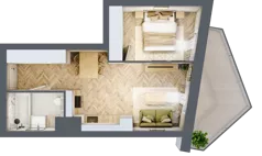 2 pokoje, apartament 37,76 m², piętro 1, oferta nr A14, Drago, Kraków, Bronowice, Górka Narodowa, ul. Stefana Banacha