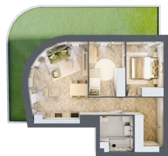 3 pokoje, apartament 57,84 m², parter, oferta nr A12, Drago, Kraków, Bronowice, Górka Narodowa, ul. Stefana Banacha