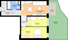 3 pokoje, mieszkanie 57,67 m², parter, oferta nr M100, Bulwary Nideckiego, Oświęcim, ul. Andrzeja Nideckiego