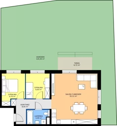 3 pokoje, mieszkanie 66,36 m², parter, oferta nr M99, Bulwary Nideckiego, Oświęcim, ul. Andrzeja Nideckiego