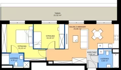 3 pokoje, mieszkanie 63,04 m², piętro 3, oferta nr M94, Bulwary Nideckiego, Oświęcim, ul. Andrzeja Nideckiego