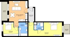 3 pokoje, mieszkanie 81,91 m², piętro 1, oferta nr M102, Bulwary Nideckiego, Oświęcim, ul. Andrzeja Nideckiego