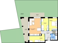 4 pokoje, mieszkanie 77,06 m², parter, oferta nr 1.M4, Osiedle Saturna, Czeladź, ul. Karola Wilhelma Scheiblera