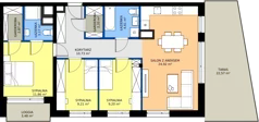4 pokoje, mieszkanie 78,90 m², piętro 3, oferta nr 1.M45, Osiedle Saturna, Czeladź, ul. Karola Wilhelma Scheiblera
