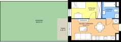 2 pokoje, mieszkanie 32,32 m², piętro 2, oferta nr M31, Zagórskie Tarasy, Sosnowiec, Zagórze, ul. Romana Dmowskiego 13D