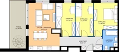 4 pokoje, mieszkanie 78,54 m², piętro 6, oferta nr M93, Zagórskie Tarasy, Sosnowiec, Zagórze, ul. Romana Dmowskiego 13D
