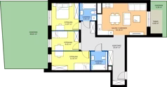4 pokoje, mieszkanie 86,41 m², piętro 1, oferta nr M29, Zagórskie Tarasy, Sosnowiec, Zagórze, ul. Romana Dmowskiego 13D
