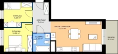 3 pokoje, mieszkanie 54,64 m², piętro 3, oferta nr M112, Zagórskie Tarasy, Sosnowiec, Zagórze, ul. Romana Dmowskiego 13D