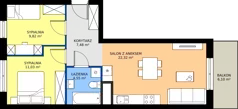 3 pokoje, mieszkanie 55,20 m², piętro 4, oferta nr M116, Zagórskie Tarasy, Sosnowiec, Zagórze, ul. Romana Dmowskiego 13D