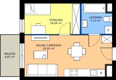 2 pokoje, mieszkanie 36,09 m², piętro 5, oferta nr M84, Zagórskie Tarasy, Sosnowiec, Zagórze, ul. Romana Dmowskiego 13D