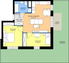 3 pokoje, mieszkanie 56,50 m², parter, oferta nr M05, Zagórskie Tarasy, Sosnowiec, Zagórze, ul. Romana Dmowskiego 13D
