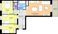 4 pokoje, mieszkanie 68,01 m², piętro 3, oferta nr M109, Zagórskie Tarasy, Sosnowiec, Zagórze, ul. Romana Dmowskiego 13D