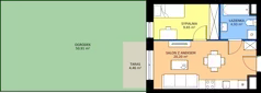 2 pokoje, mieszkanie 34,78 m², parter, oferta nr M09, Zagórskie Tarasy, Sosnowiec, Zagórze, ul. Romana Dmowskiego 13D