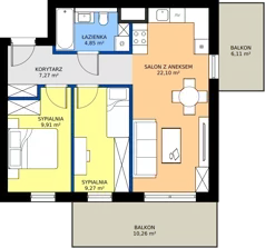 3 pokoje, mieszkanie 53,40 m², parter, oferta nr 2AM8, Nowy Bańgów Etap 2, Siemianowice Śląskie, Przełajka, ul. Bańgowska