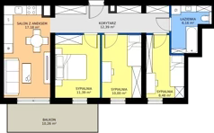 4 pokoje, mieszkanie 65,60 m², piętro 1, oferta nr 2AM10, Nowy Bańgów Etap 2, Siemianowice Śląskie, Przełajka, ul. Bańgowska