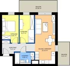 3 pokoje, mieszkanie 53,40 m², parter, oferta nr 2BM2, Nowy Bańgów Etap 2, Siemianowice Śląskie, Przełajka, ul. Bańgowska