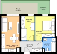 3 pokoje, mieszkanie 48,65 m², piętro 4, oferta nr 2BM43, Nowy Bańgów Etap 2, Siemianowice Śląskie, Przełajka, ul. Bańgowska