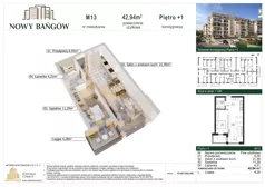 2 pokoje, mieszkanie 42,94 m², piętro 1, oferta nr C/13, Nowy Bańgów, Siemianowice Śląskie, Przełajka, ul. Bańgowska