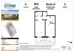 2 pokoje, mieszkanie 68,01 m², piętro 1, oferta nr M63, Bulwary Nideckiego, Oświęcim, ul. Andrzeja Nideckiego