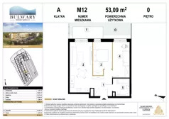 3 pokoje, mieszkanie 50,92 m², piętro 1, oferta nr M103, Bulwary Nideckiego, Oświęcim, ul. Andrzeja Nideckiego