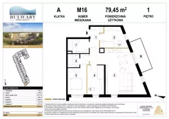 4 pokoje, mieszkanie 79,45 m², piętro 1, oferta nr M16, Bulwary Nideckiego, Oświęcim, ul. Andrzeja Nideckiego