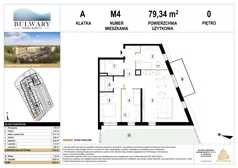 4 pokoje, mieszkanie 79,45 m², piętro 1, oferta nr M16, Bulwary Nideckiego, Oświęcim, ul. Andrzeja Nideckiego