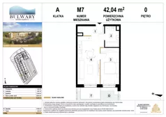 2 pokoje, mieszkanie 44,12 m², piętro 1, oferta nr M107, Bulwary Nideckiego, Oświęcim, ul. Andrzeja Nideckiego