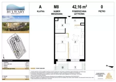 2 pokoje, mieszkanie 44,12 m², piętro 1, oferta nr M107, Bulwary Nideckiego, Oświęcim, ul. Andrzeja Nideckiego