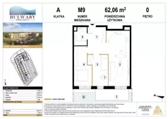 3 pokoje, mieszkanie 62,13 m², piętro 1, oferta nr M21, Bulwary Nideckiego, Oświęcim, ul. Andrzeja Nideckiego