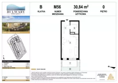 1 pokój, mieszkanie 29,92 m², piętro 1, oferta nr M68, Bulwary Nideckiego, Oświęcim, ul. Andrzeja Nideckiego