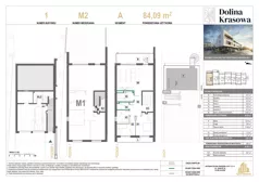 4 pokoje, mieszkanie 84,09 m², piętro 2, oferta nr 1.M2, Dolina Krasowa 6, Krzeszowice, ul. Krasowa