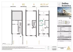 3 pokoje, mieszkanie 46,35 m², piętro 2, oferta nr 5.M2, Dolina Krasowa 6, Krzeszowice, ul. Krasowa