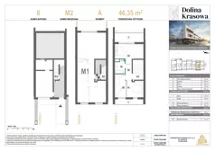 3 pokoje, mieszkanie 46,35 m², piętro 2, oferta nr 6.M2, Dolina Krasowa 6, Krzeszowice, ul. Krasowa