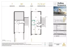 3 pokoje, mieszkanie 73,19 m², piętro 1, oferta nr 7.M1, Dolina Krasowa 6, Krzeszowice, ul. Krasowa