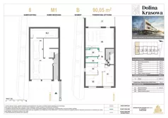 4 pokoje, mieszkanie 90,05 m², piętro 1, oferta nr 8.M1, Dolina Krasowa 6, Krzeszowice, ul. Krasowa