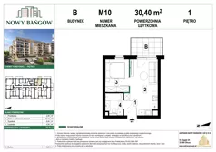 2 pokoje, mieszkanie 30,40 m², piętro 1, oferta nr 2BM10, Nowy Bańgów Etap 2, Siemianowice Śląskie, Przełajka, ul. Bańgowska