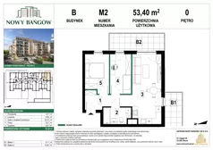 3 pokoje, mieszkanie 53,40 m², parter, oferta nr 2BM2, Nowy Bańgów Etap 2, Siemianowice Śląskie, Przełajka, ul. Bańgowska