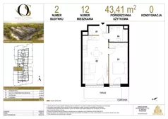 2 pokoje, mieszkanie 43,38 m², parter, oferta nr 1.M1, Osiedle Saturna, Czeladź, ul. Karola Wilhelma Scheiblera