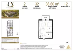 2 pokoje, mieszkanie 36,60 m², piętro 2, oferta nr 2.M32, Osiedle Saturna, Czeladź, ul. Karola Wilhelma Scheiblera