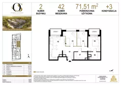 4 pokoje, mieszkanie 71,51 m², piętro 3, oferta nr 2.M42, Osiedle Saturna, Czeladź, ul. Karola Wilhelma Scheiblera